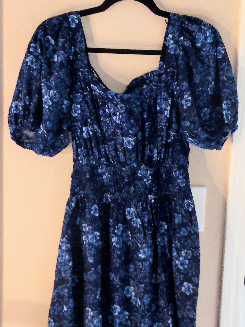 Old Navy Navy and Light Blue Floral Dress